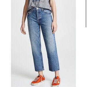 Mother Superior The Thrasher Straight Leg Jeans in Lightening Strikes Sz 27